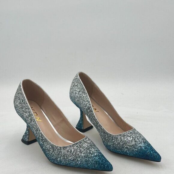 YDN Women Pointed Toe Slip on Pumps Special Kitten High Heel Shoe for Party Prom - Picture 2 of 7